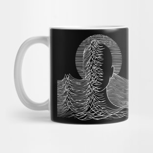 post punk woman waves Mug